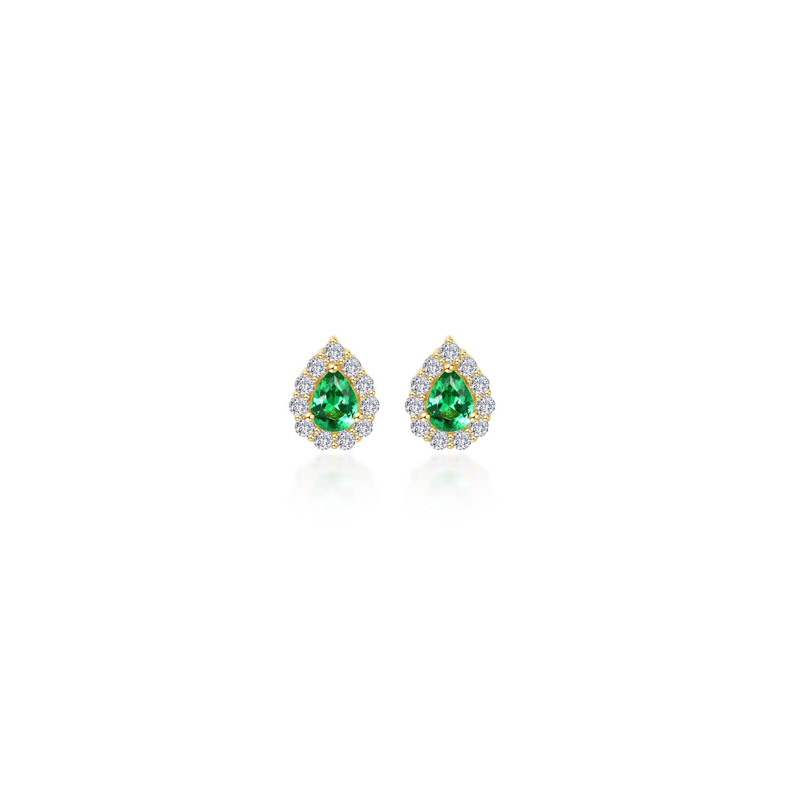 0 72 ctw pear shaped halo stud earrings