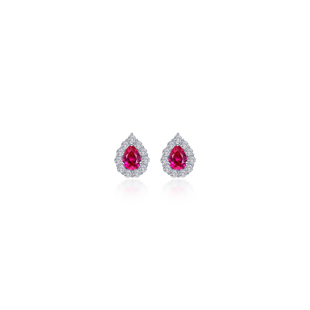 0 72 ctw pear shaped halo stud earrings 1