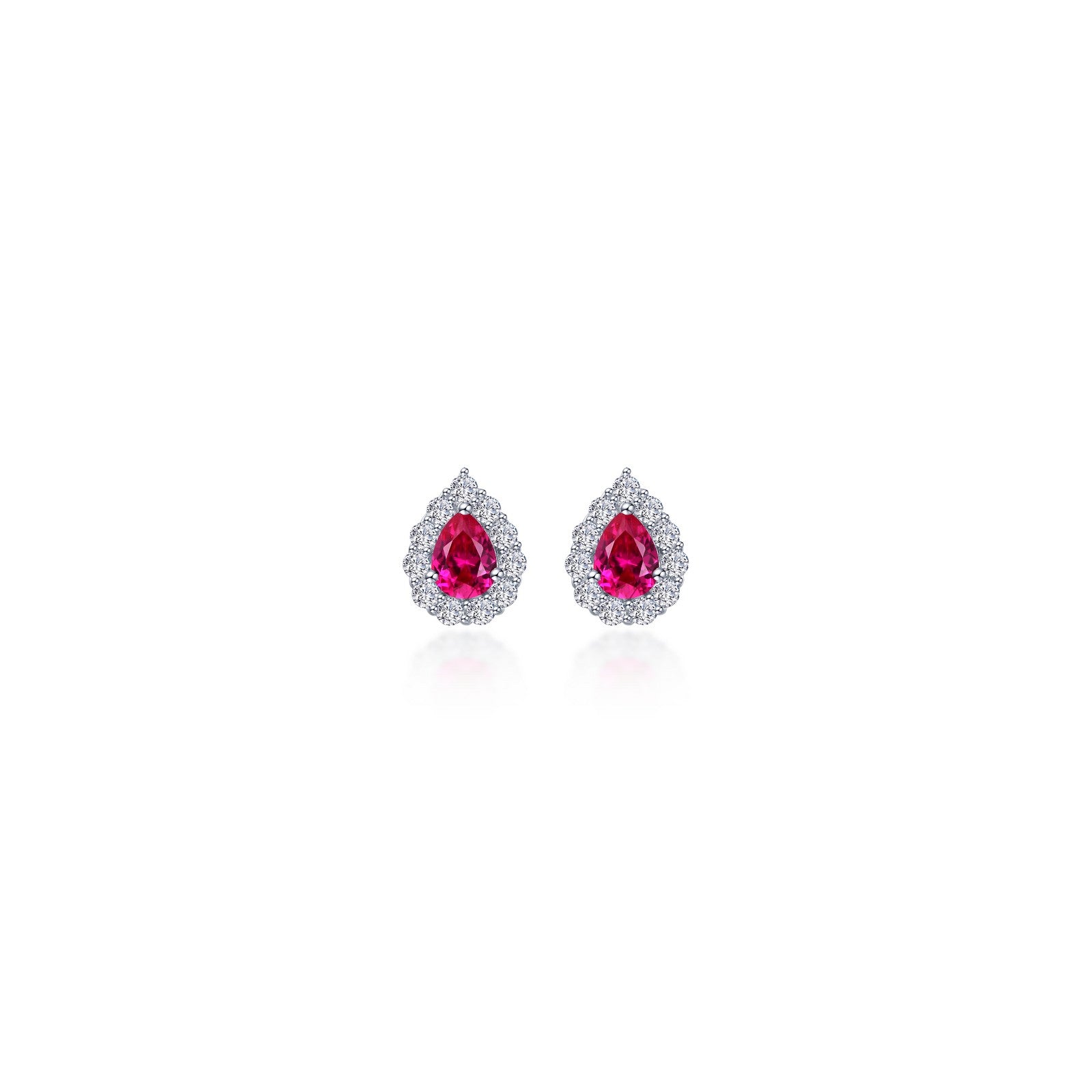 0 72 ctw pear shaped halo stud earrings 1