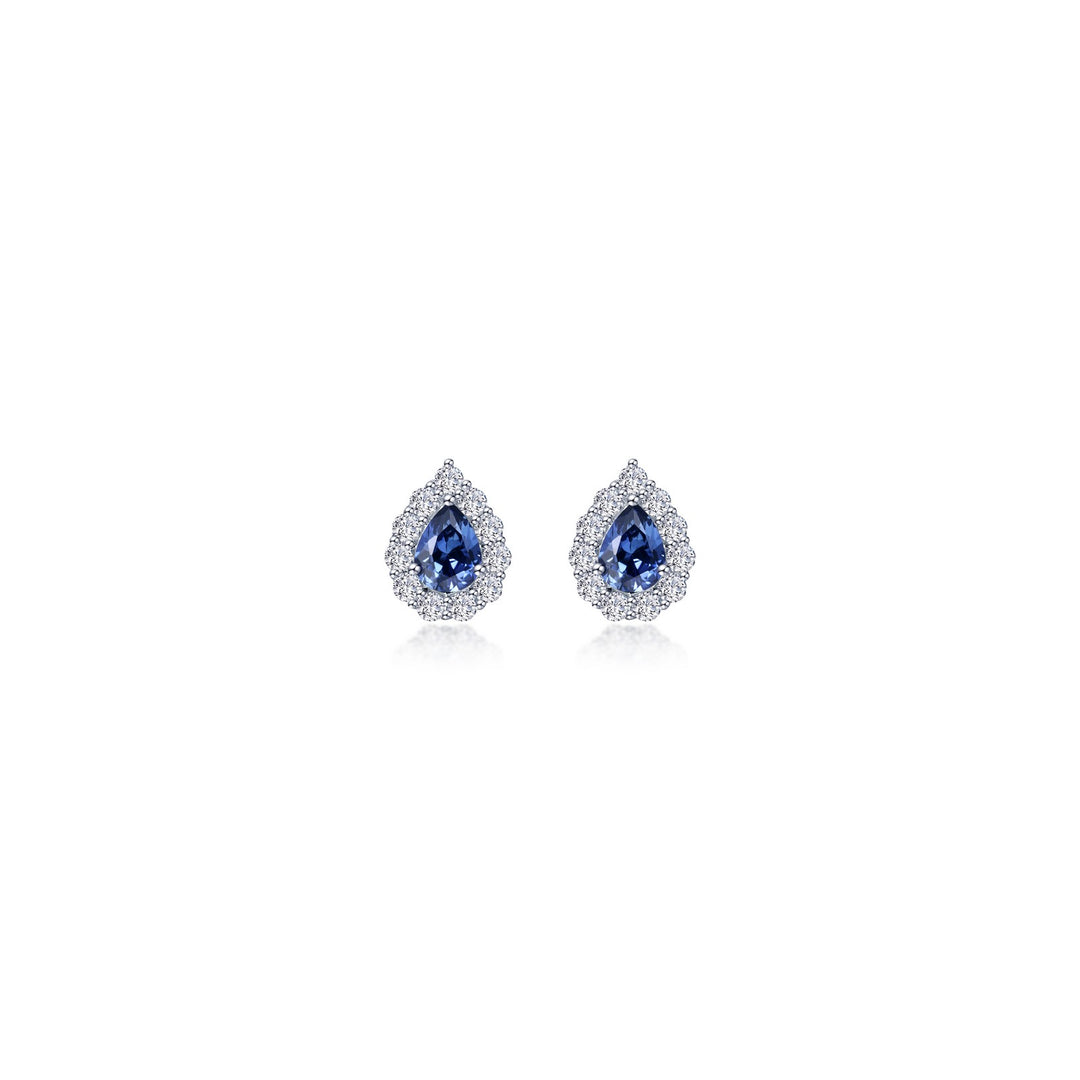 0.72 CTW Pear-shaped Halo Stud Earrings