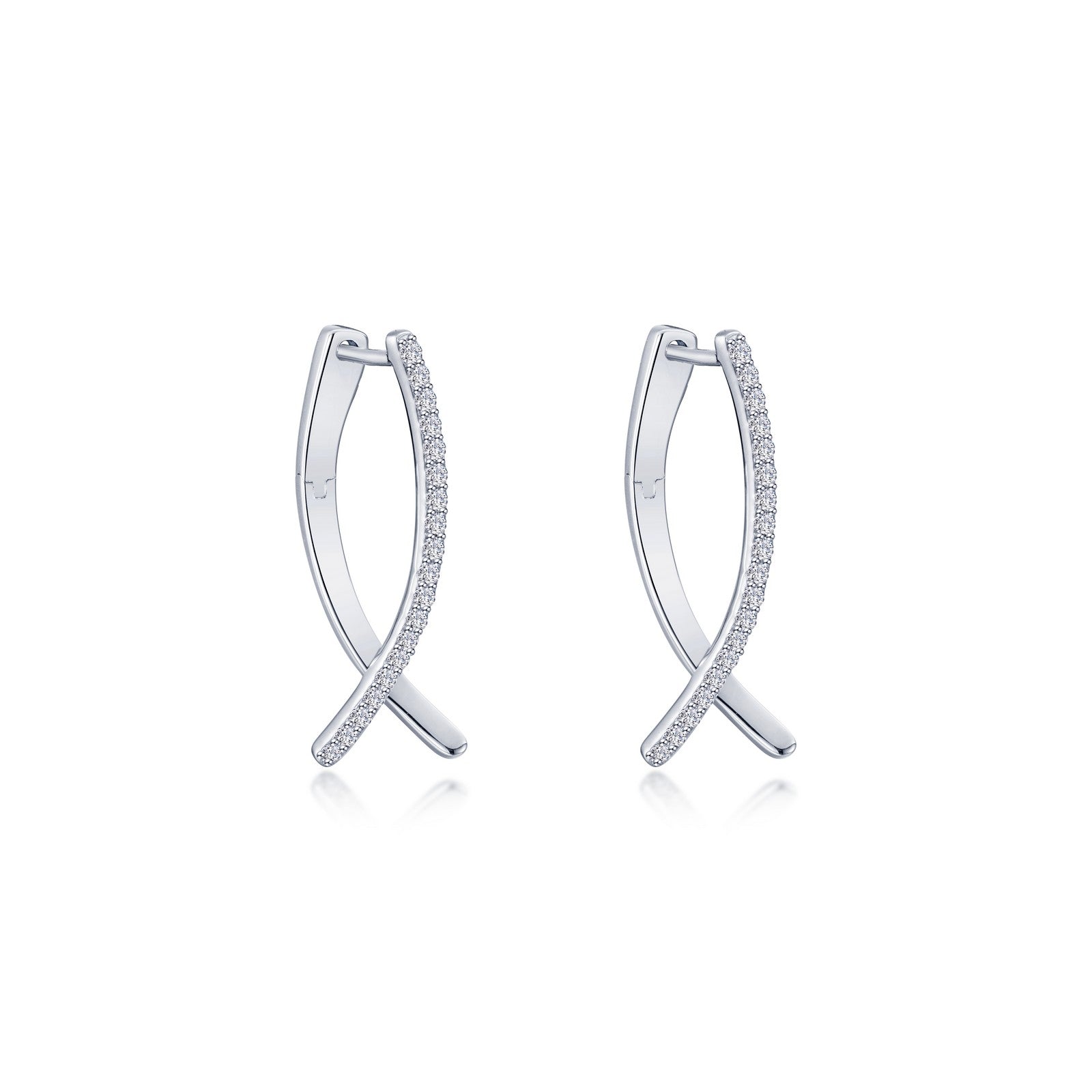 crossover oval hoop earrings 1