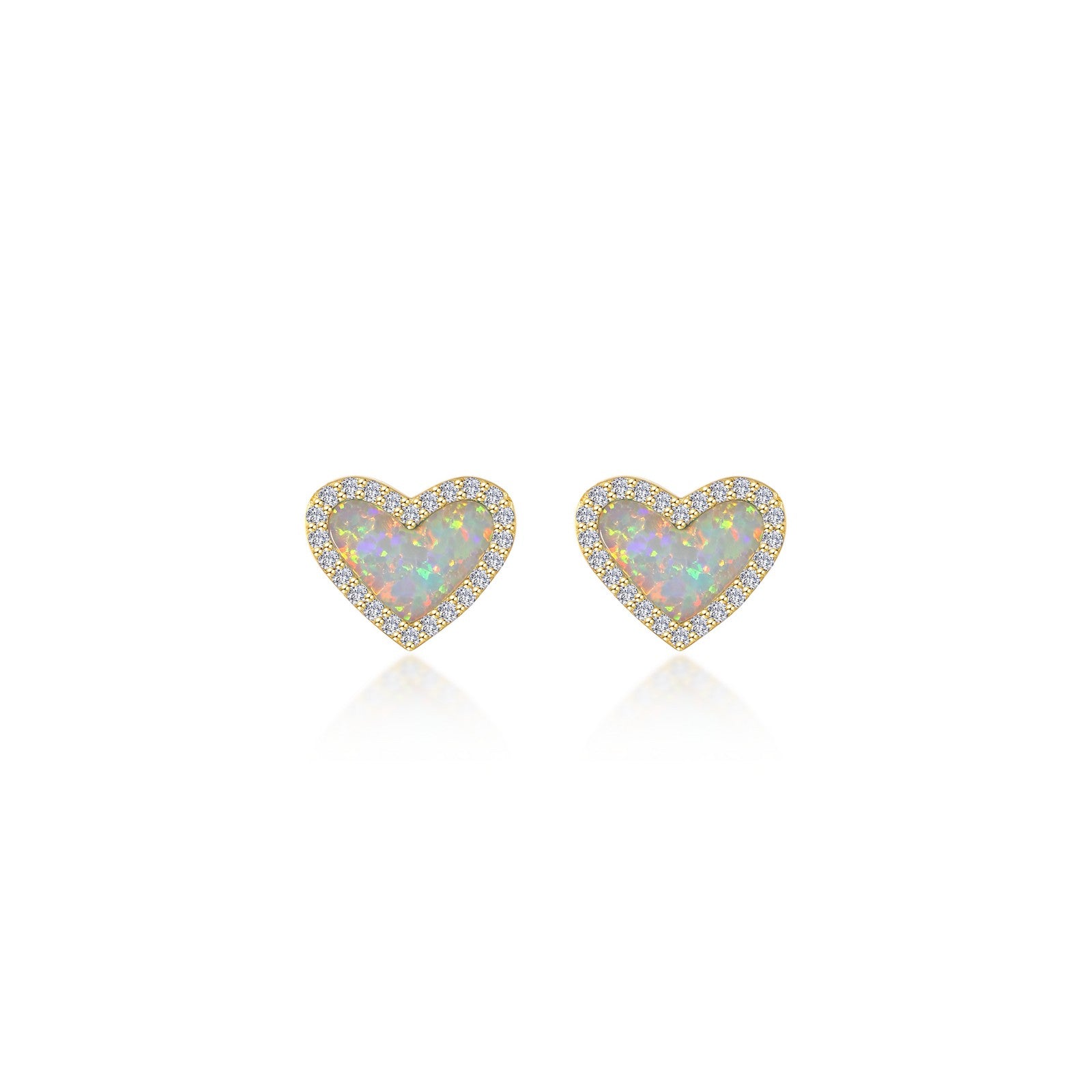 halo heart stud earrings 1