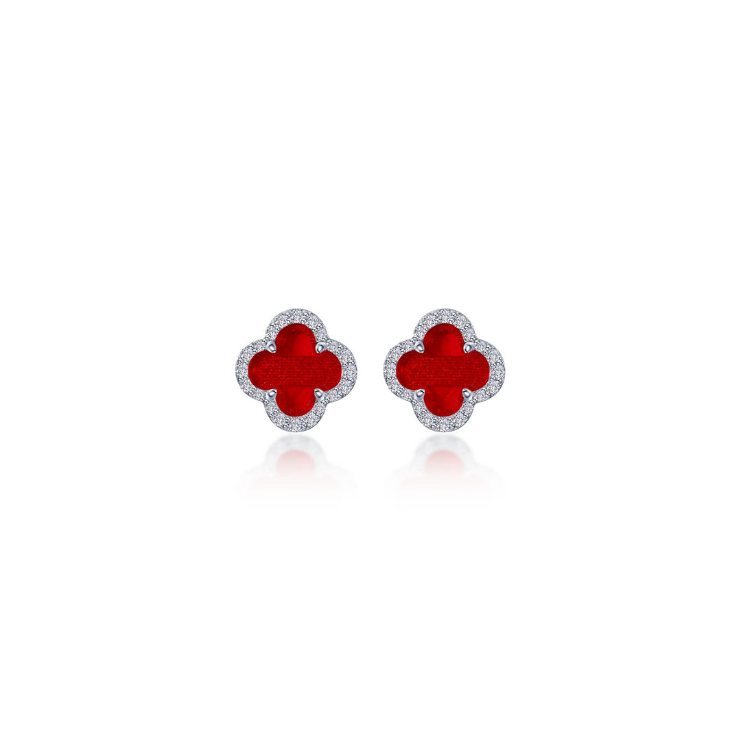 0.4 CTW Halo Stud Earrings