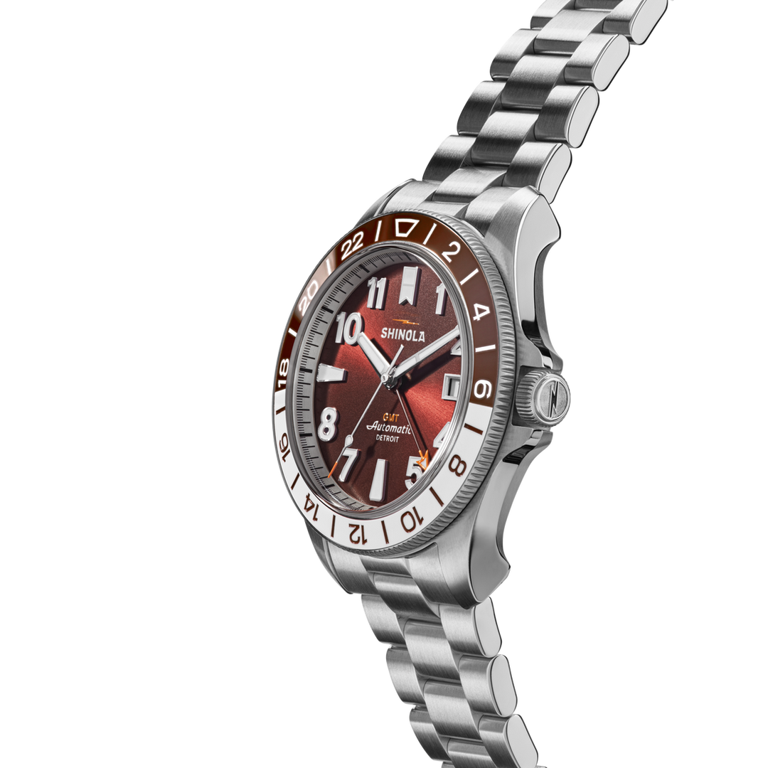 Shinola Monster GMT Automatic Watch S0120308432-1-WskBrn-40-USA