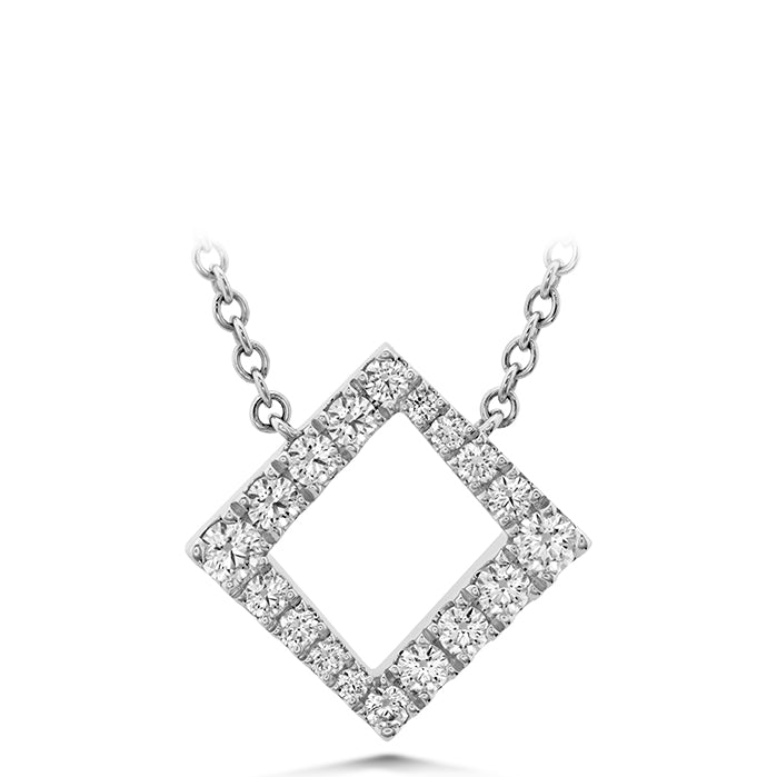 0 28 ctw charmed square pendant in 18k white gold