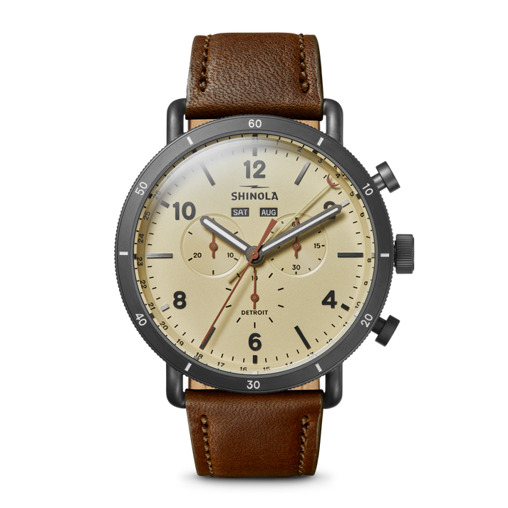 Shinola Canfield Sport Chronograph Watch S0120273180-1-LtGry-45-USA