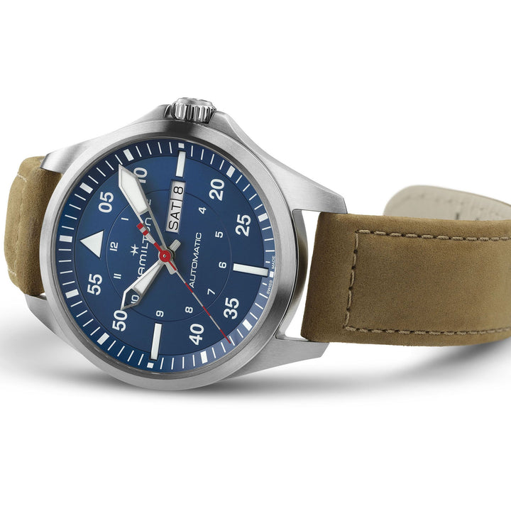 Hamilton Khaki Aviation Pilot Day Date Auto - Air-Glaciers Edition H64655941