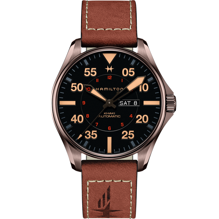 Hamilton Khaki Aviation Pilot Day Date Auto H64705531