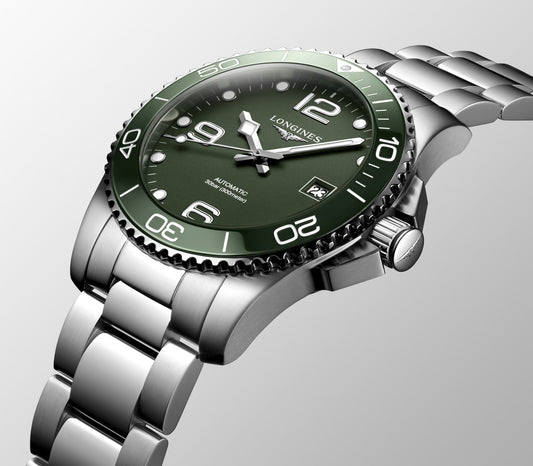 Hydroconquest Automatic Watch, Ø 41.00 Mm, Stainless Steel And Ceramic Bezel.