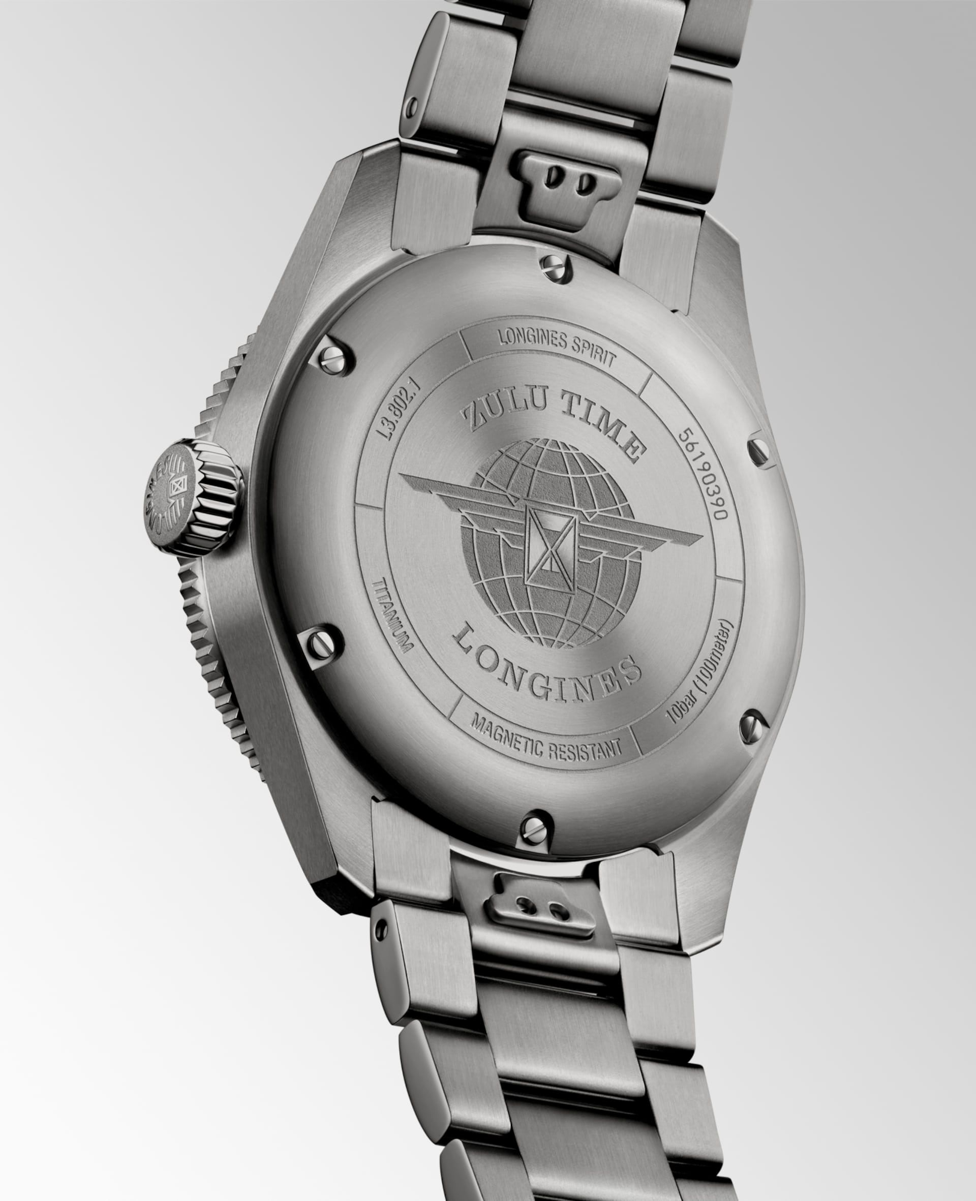 Spirit Zulu Time Titanium Automatic Watch, Ø 39.00 Mm, Titanium