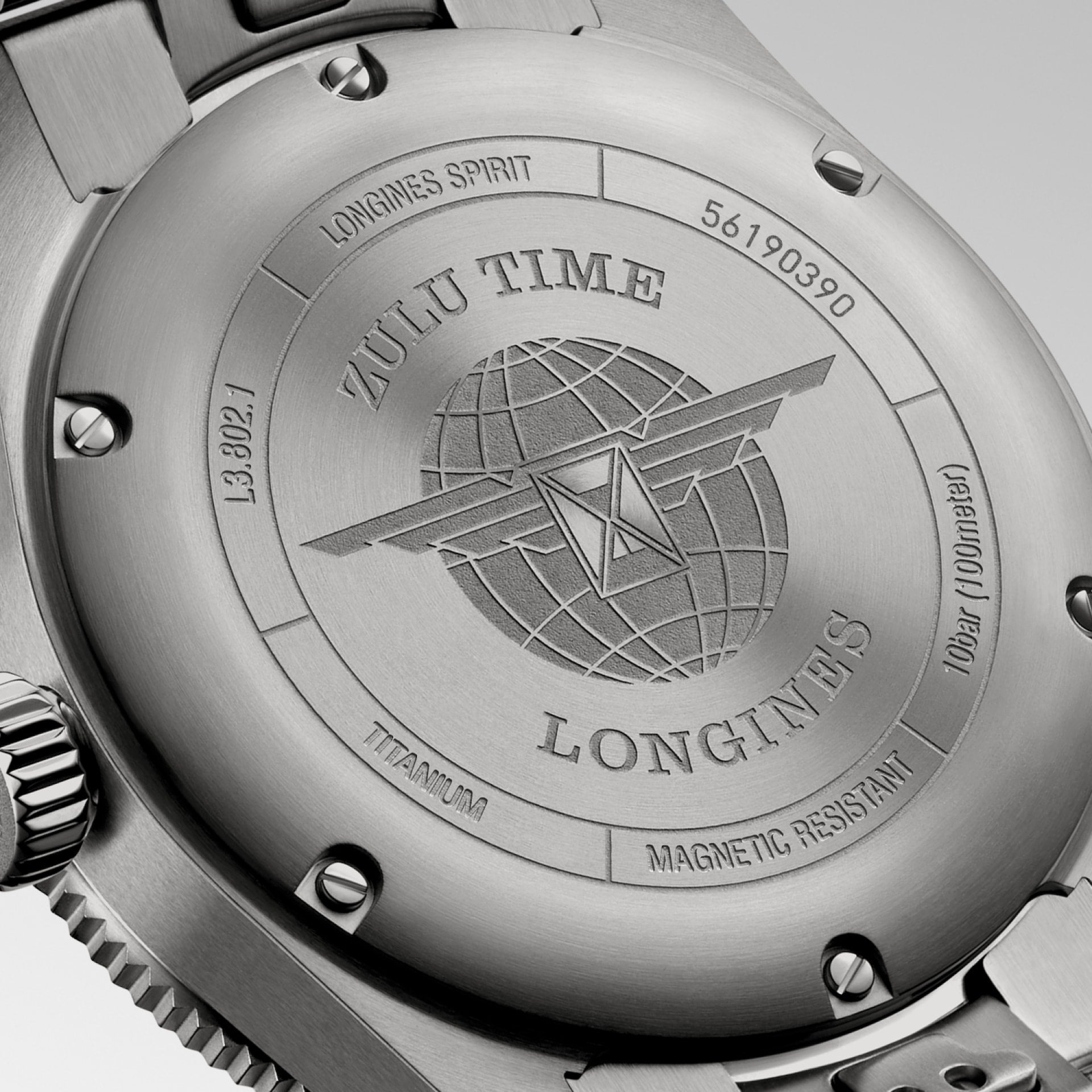 Spirit Zulu Time Titanium Automatic Watch, Ø 39.00 Mm, Titanium