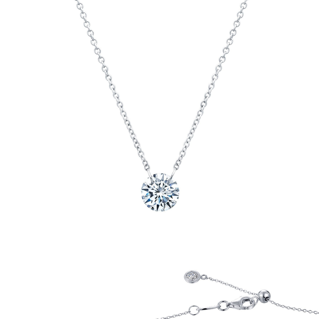frameless solitaire necklace
