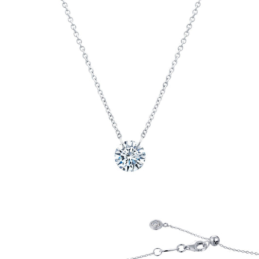 frameless solitaire necklace