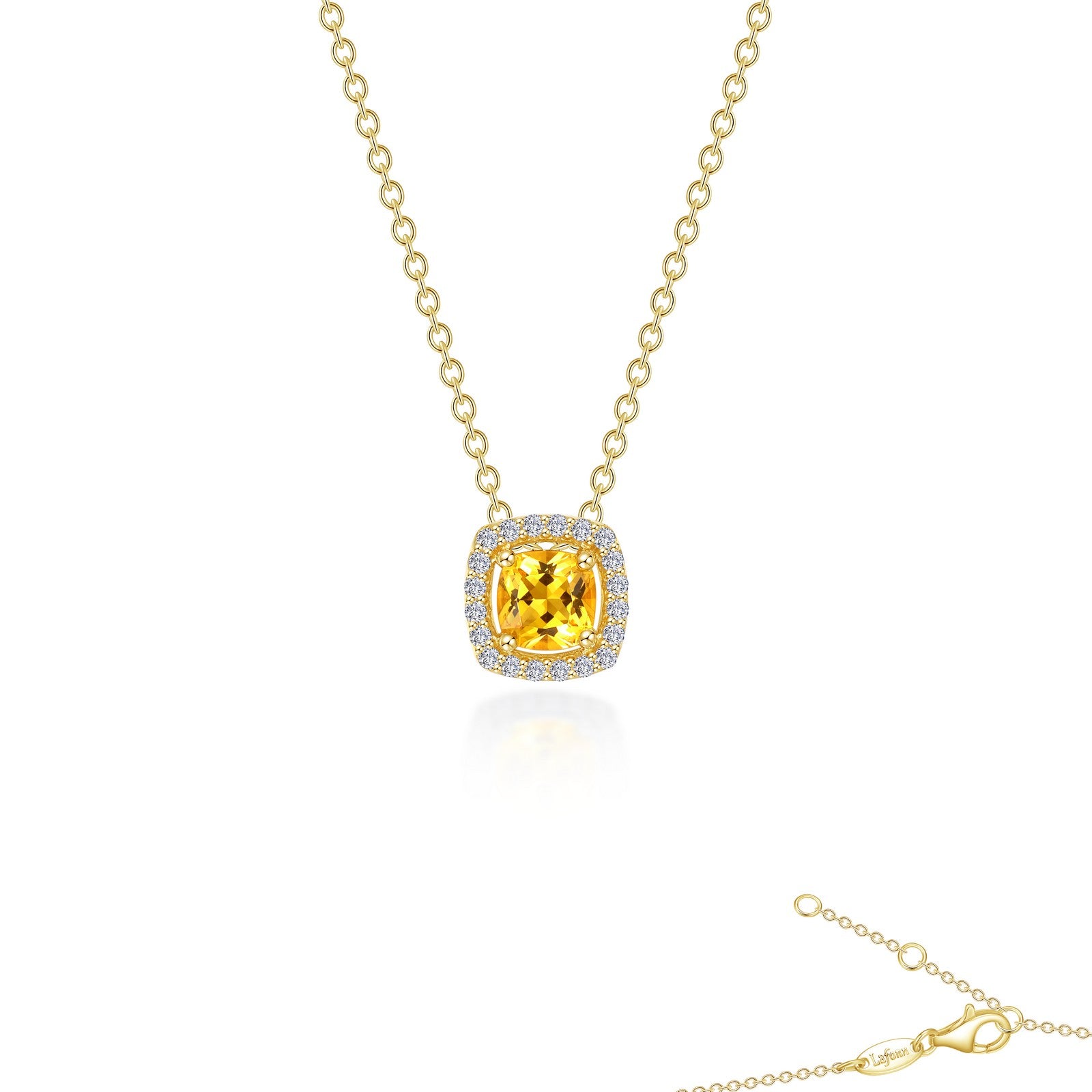 0 76 ctw cushion cut halo necklace 2