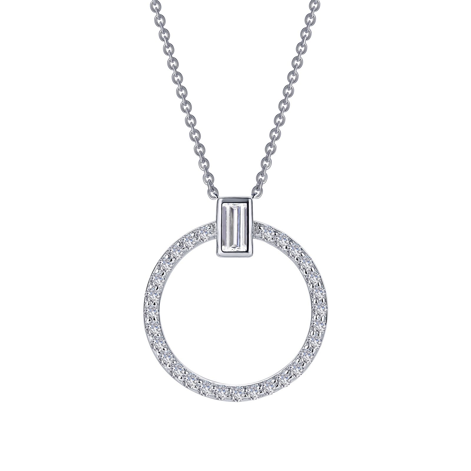 0 39 ctw open circle necklace