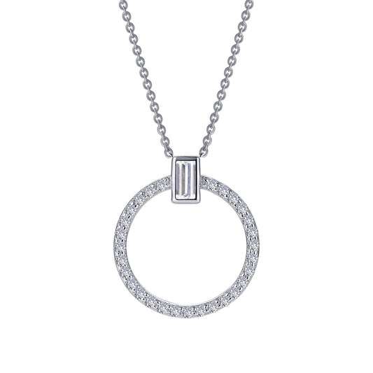 0 39 ctw open circle necklace