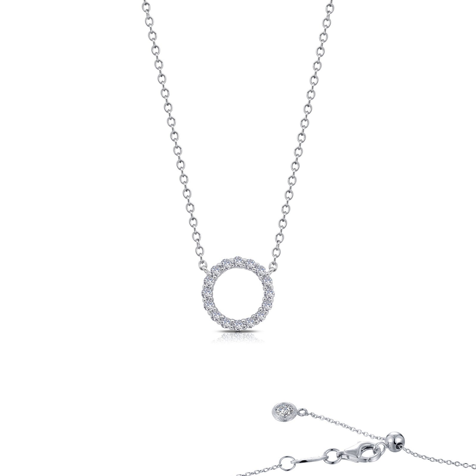 0 41 ctw open circle necklace