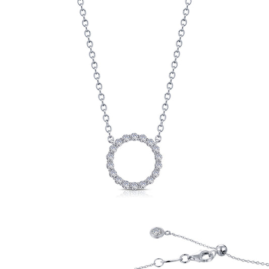 0 63 ctw open circle necklace