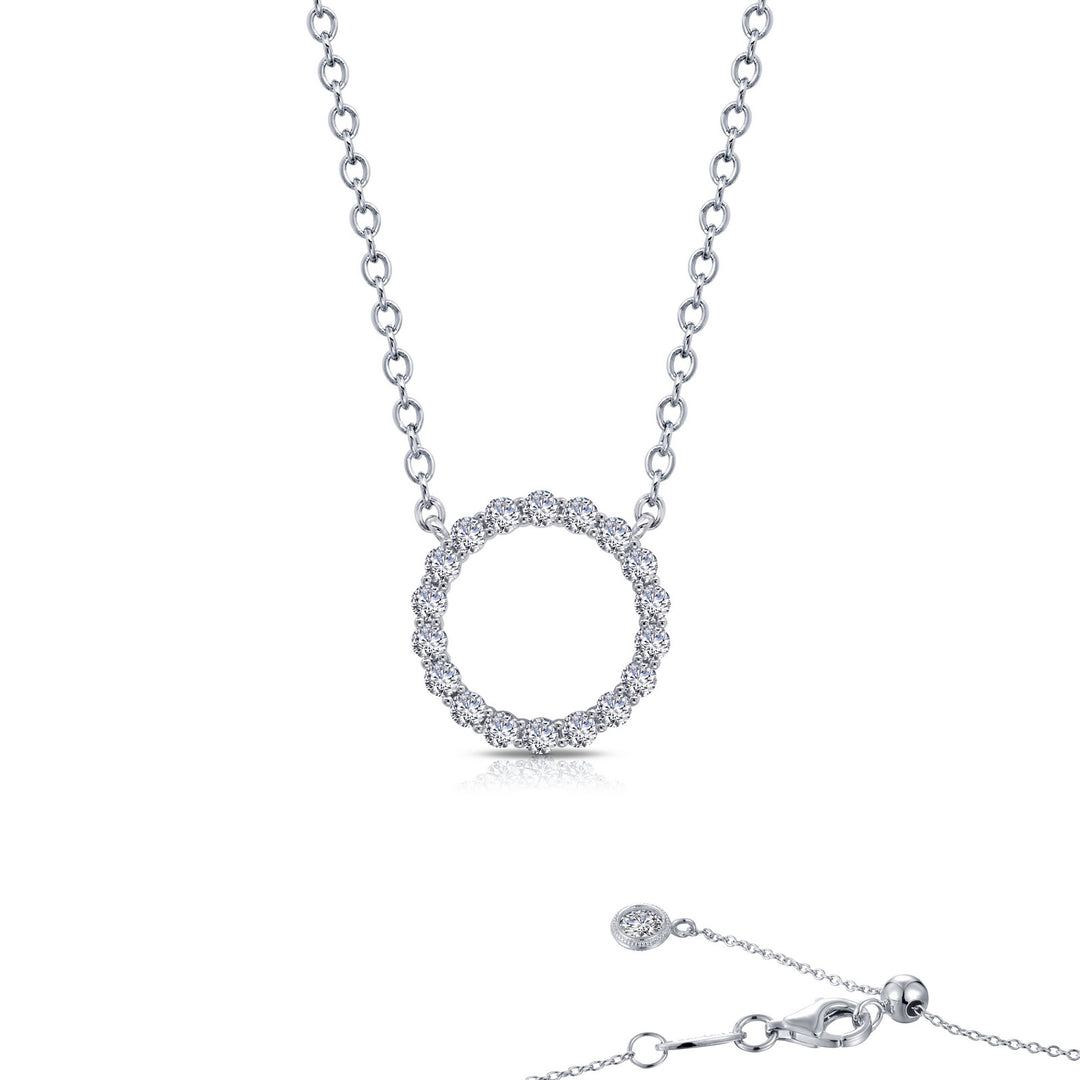 0 88 ctw open circle necklace