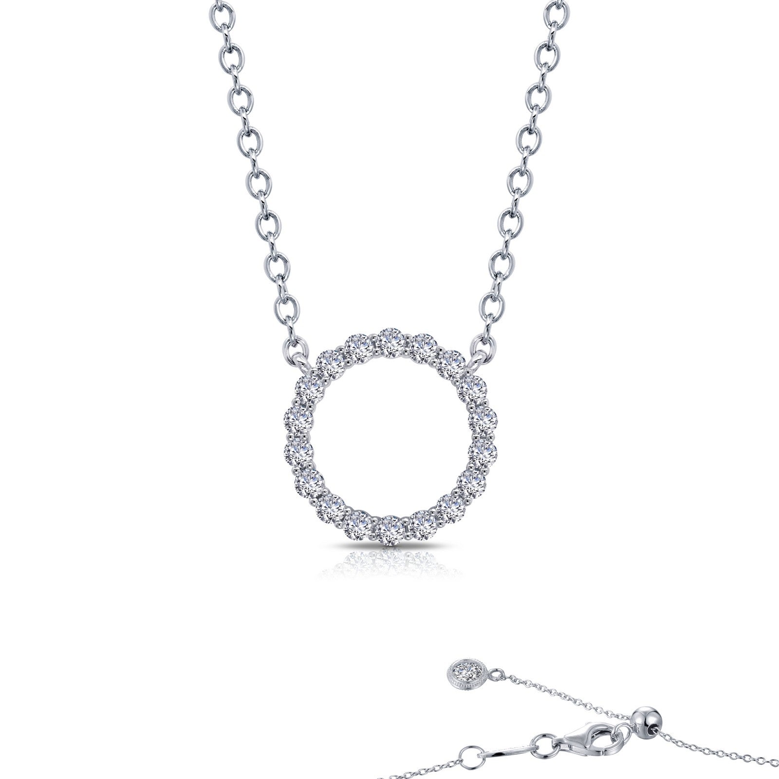 1 15 ctw open circle necklace
