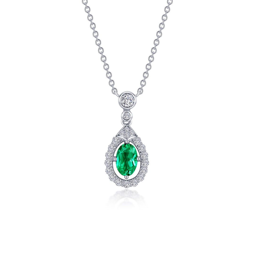 oval halo necklace 2