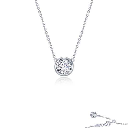 0 5 ctw bezel set solitaire necklace 1