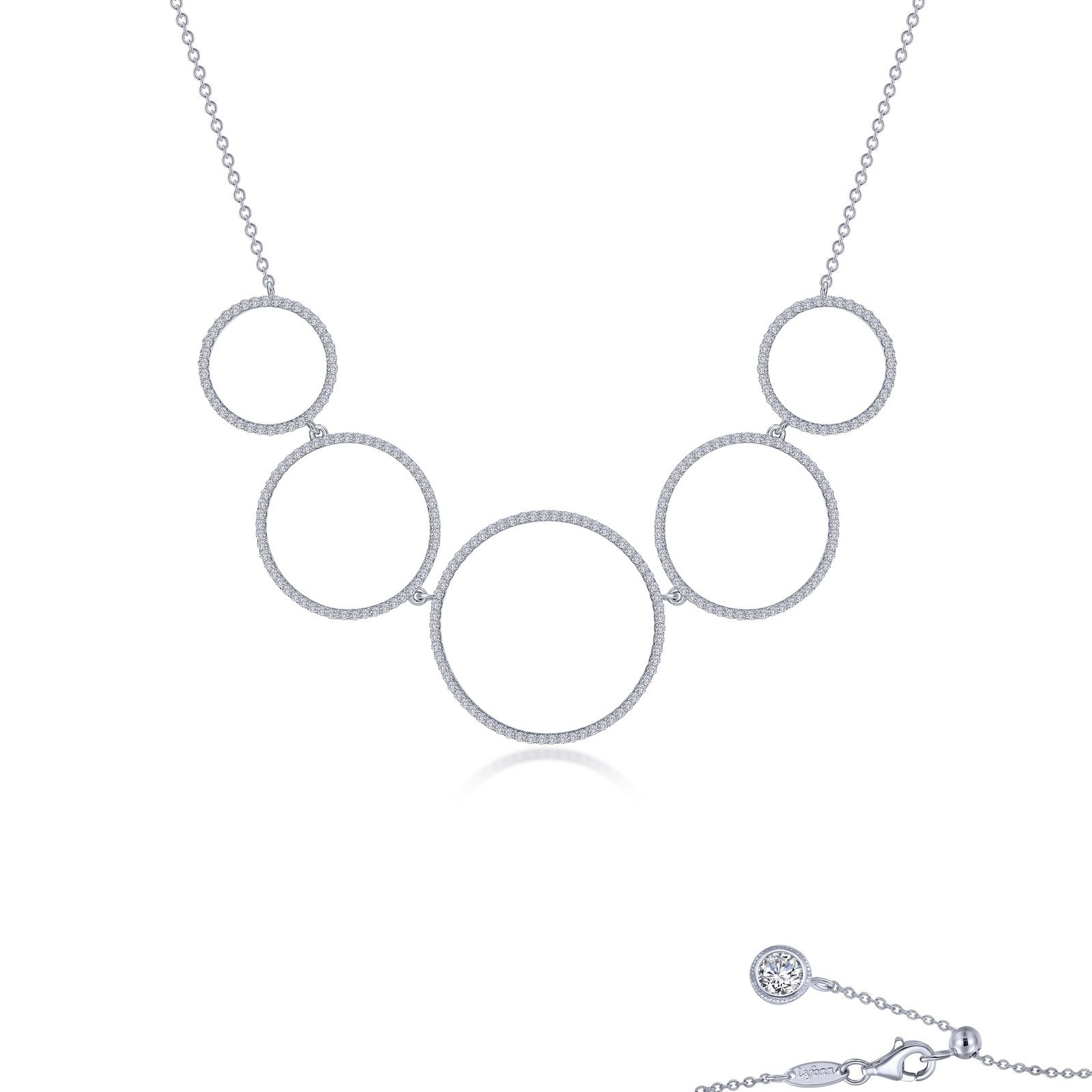 trendy five circle necklace