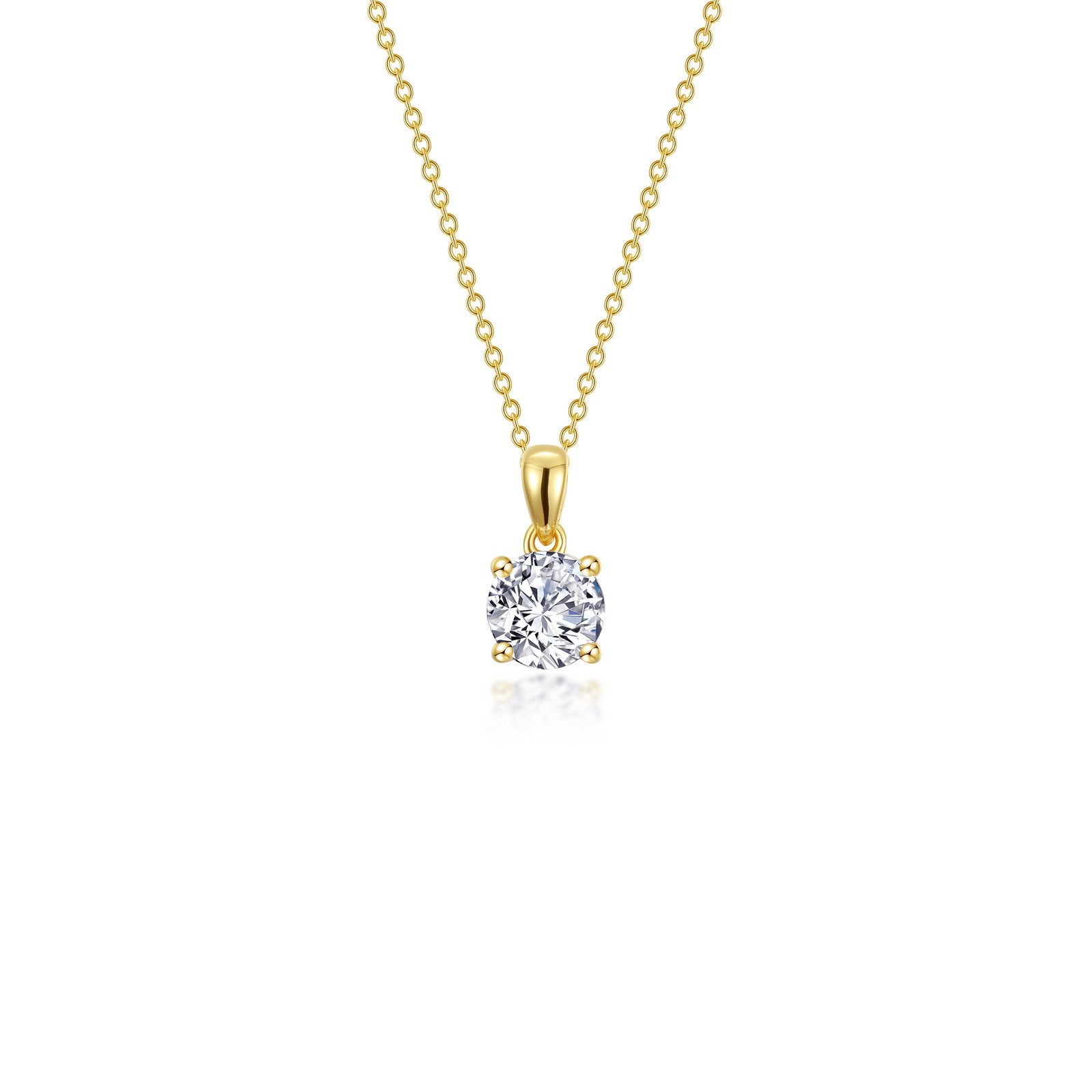 0 50 ctw 4 prong solitaire necklace