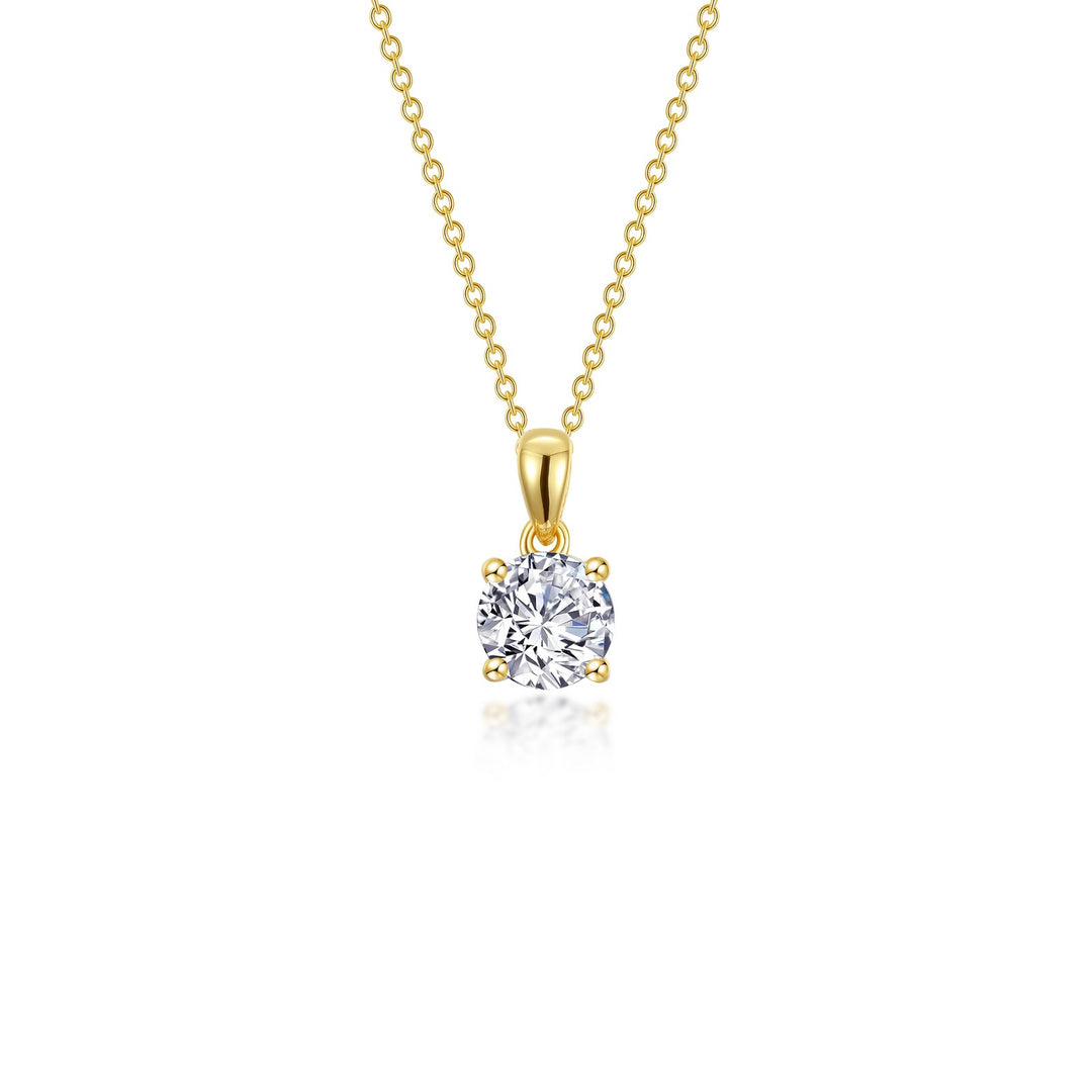 0 85 ctw 4 prong solitaire necklace