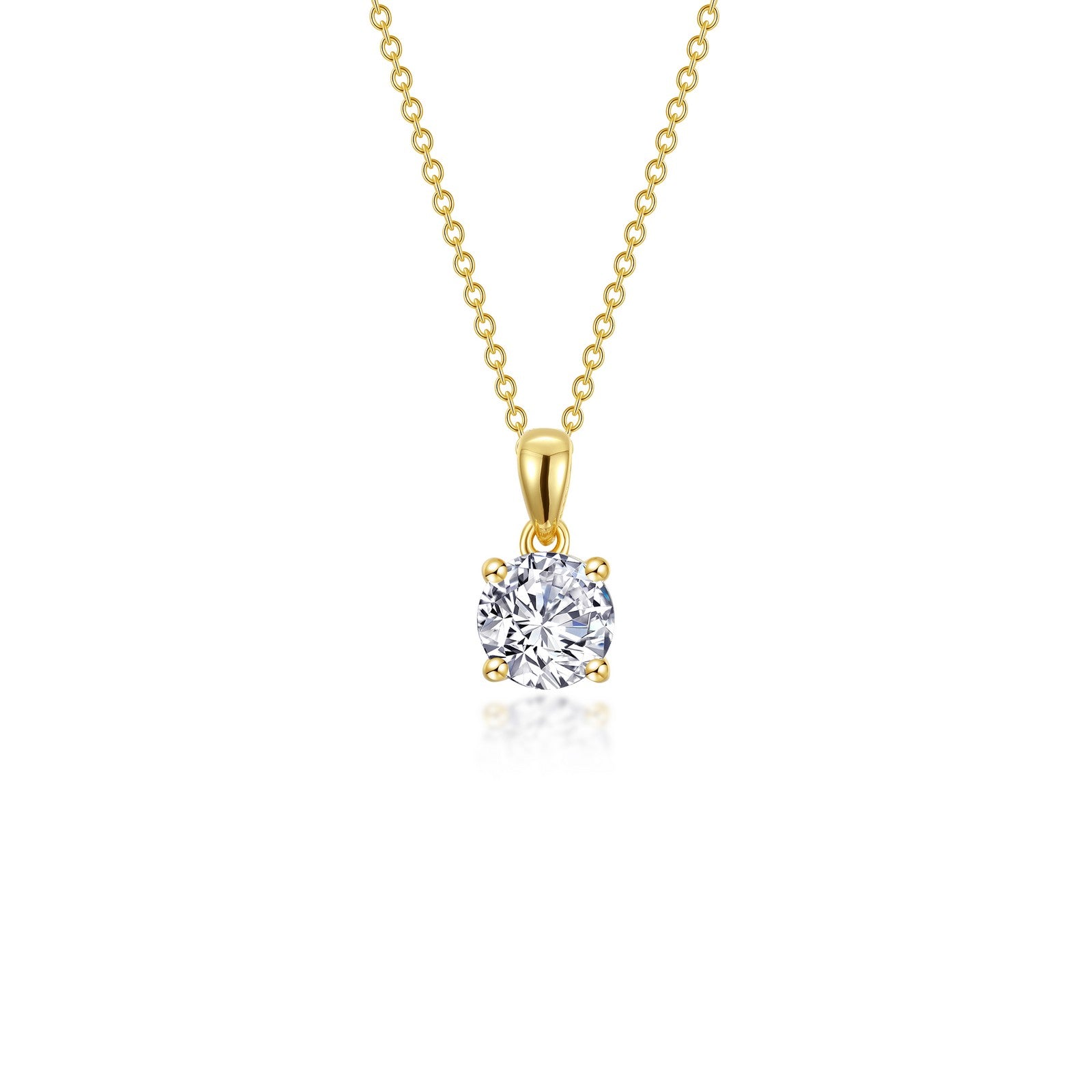 0 85 ctw 4 prong solitaire necklace