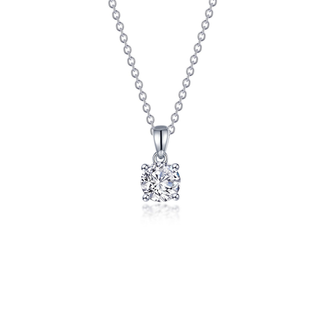 0 85 ctw 4 prong solitaire necklace 1