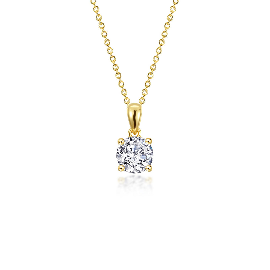 1 ctw 4 prong solitaire necklace