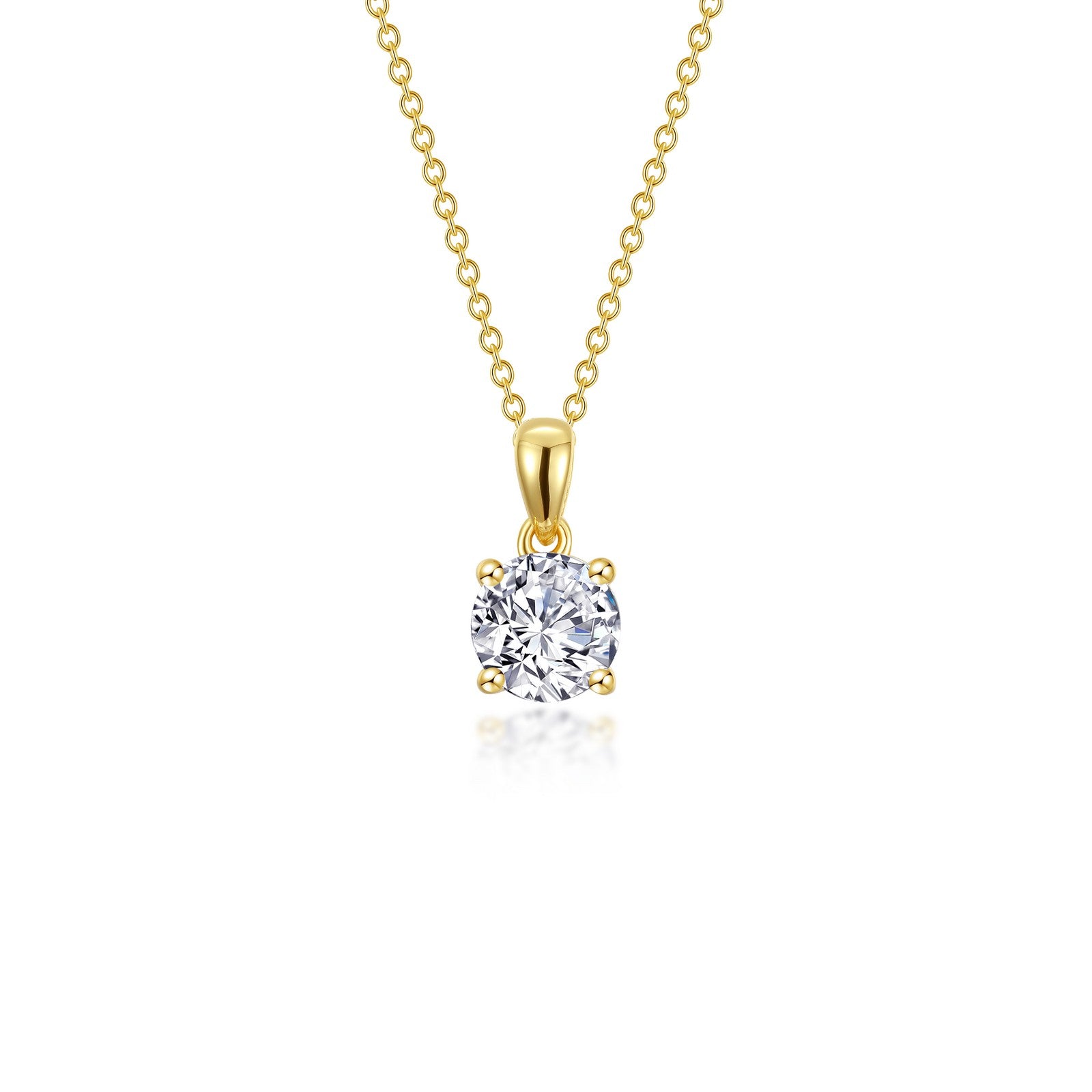 1 ctw 4 prong solitaire necklace