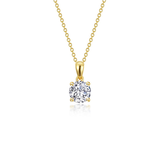1 ctw 4 prong solitaire necklace