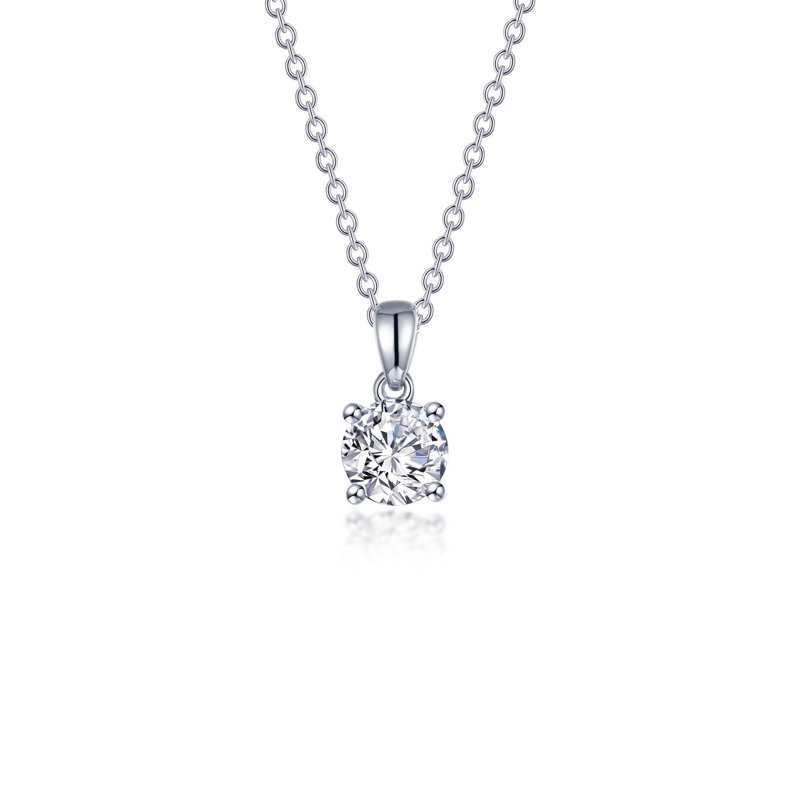 1 ctw 4 prong solitaire necklace 1