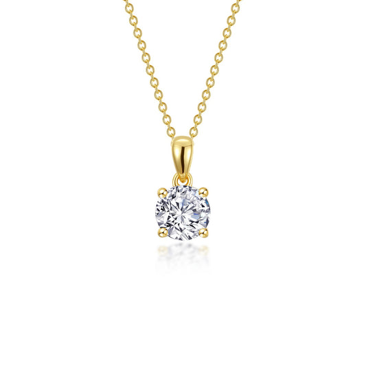 1 25 ctw 4 prong solitaire necklace