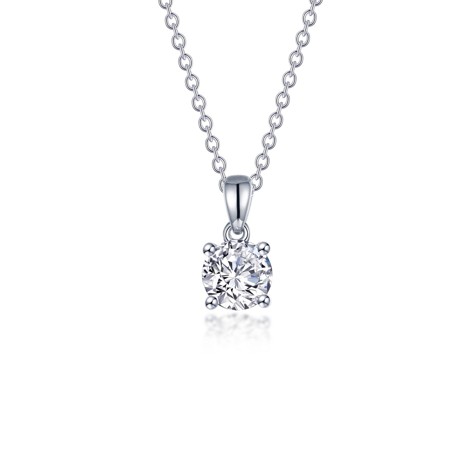 1 25 ctw 4 prong solitaire necklace 1