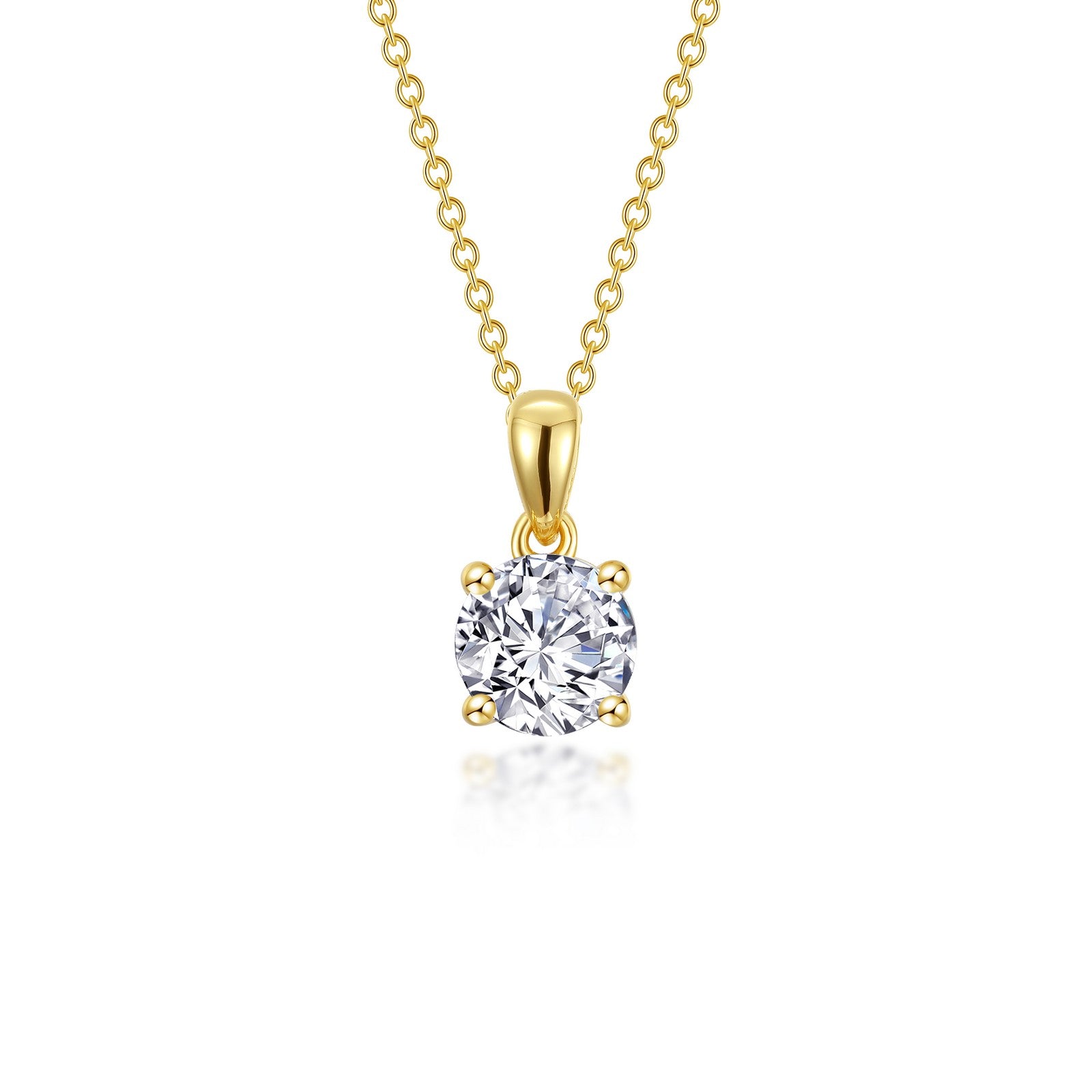 1 5 ctw 4 prong solitaire necklace