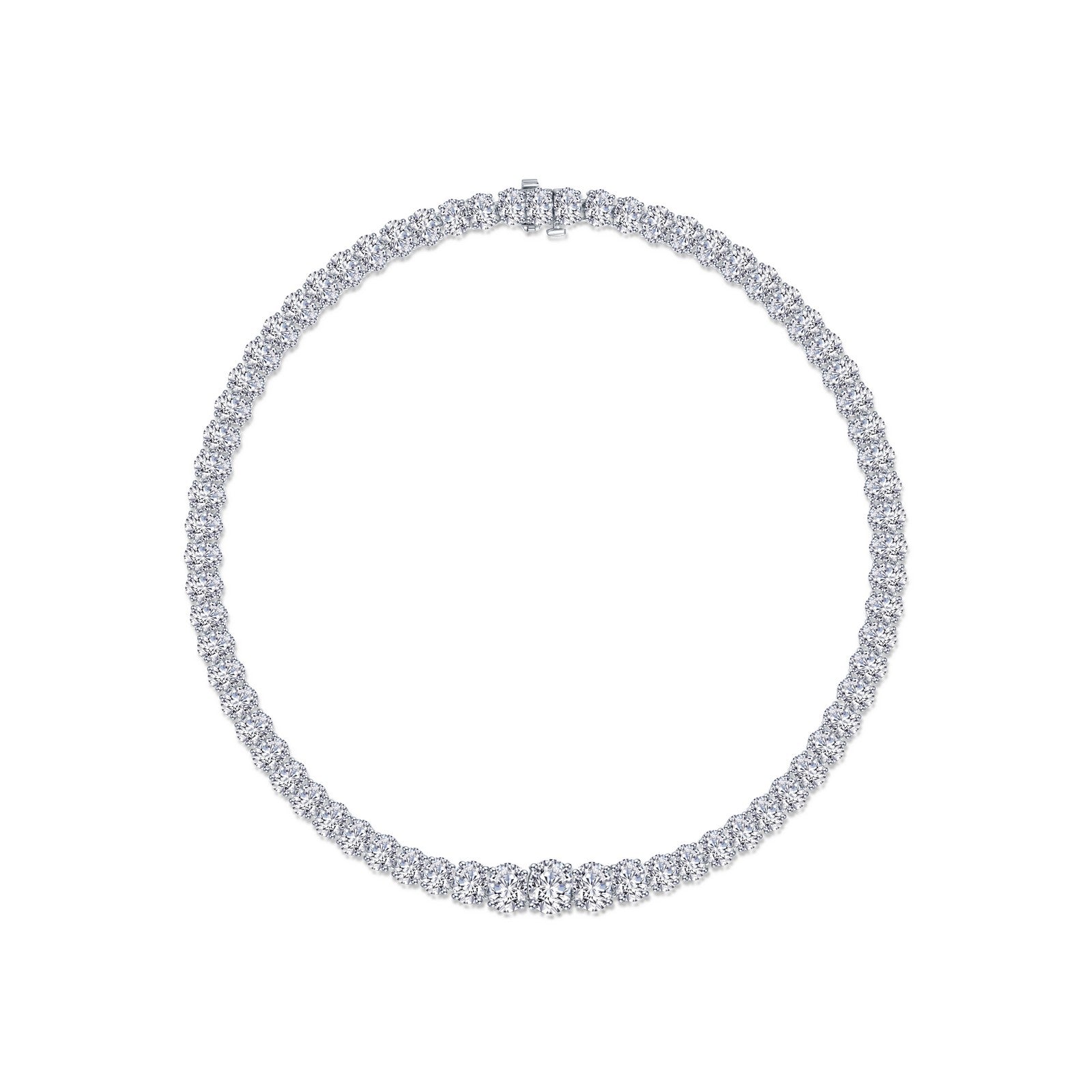 59 ctw graduated tennis necklace