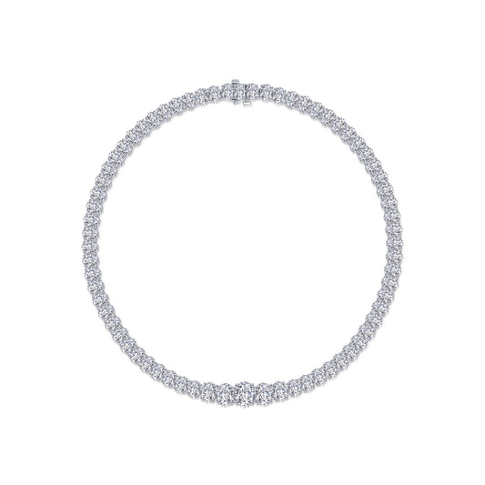 59 ctw graduated tennis necklace