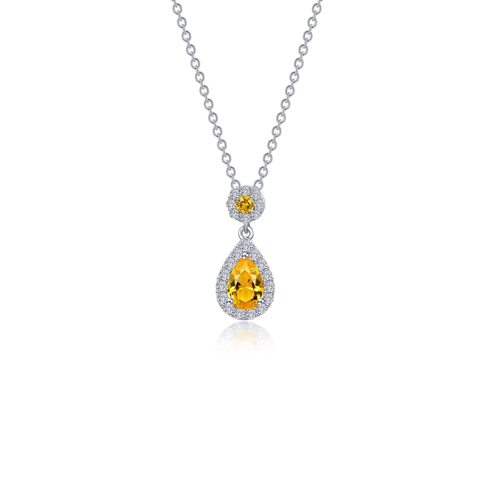 oval halo necklace 4