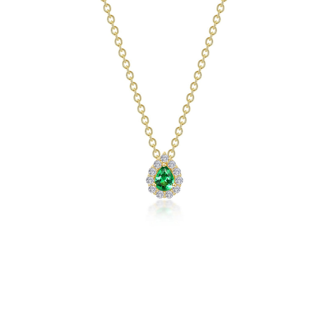 0 61 ctw pear shaped halo necklace