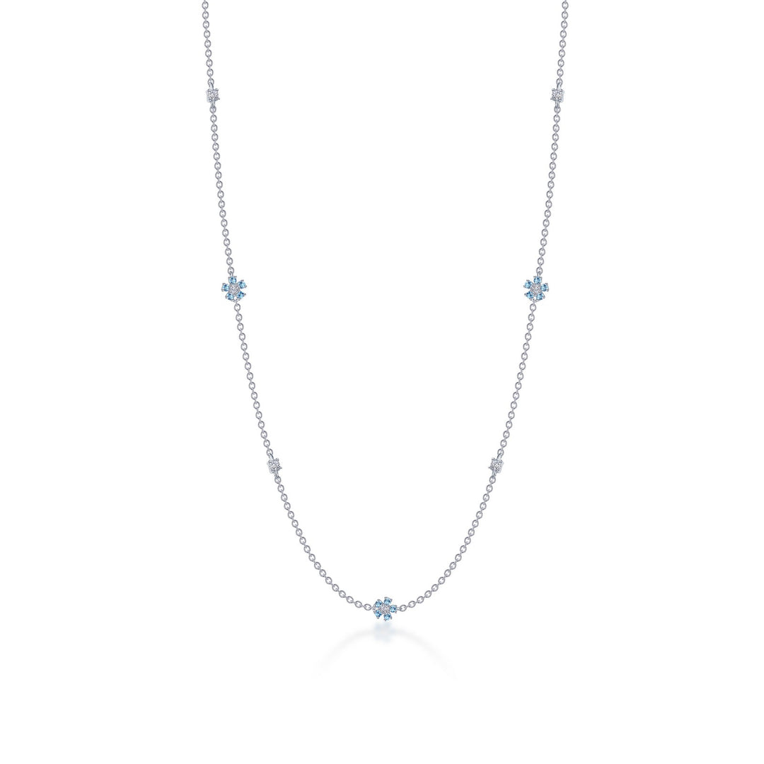 0 81 ctw mini flower station necklace