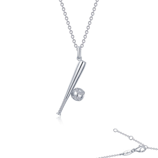 baseball and bat necklace