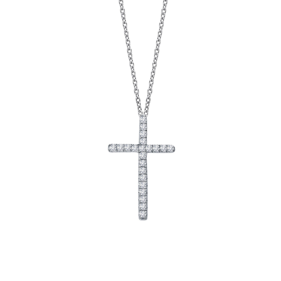 0 22 ctw cross necklace