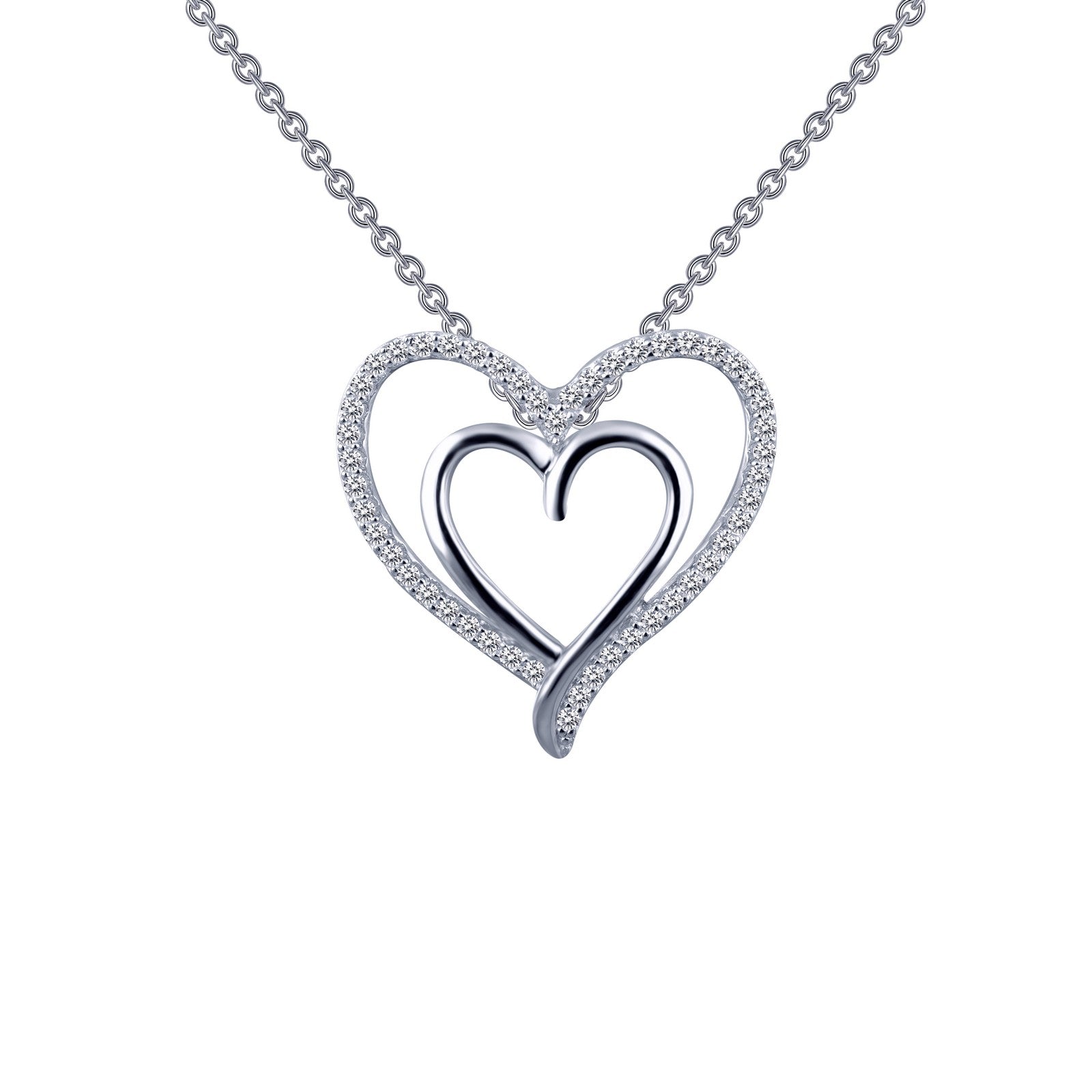 double heart pendant necklace 1