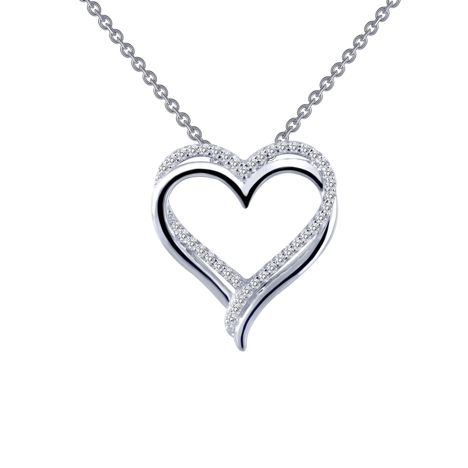 double heart pendant necklace