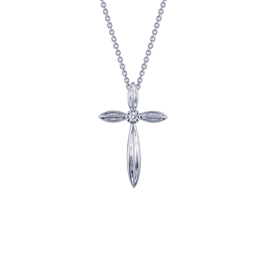 0 02 ctw cross pendant necklace