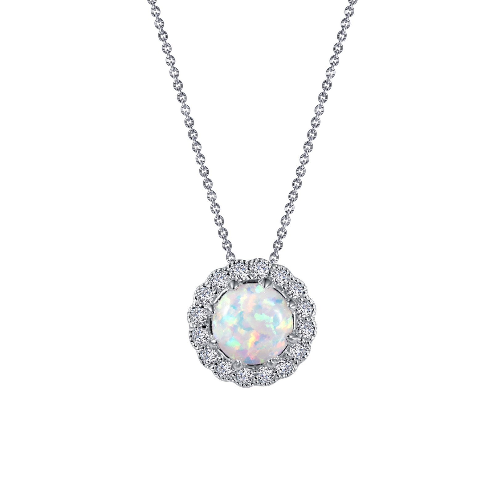 classic halo pendant necklace