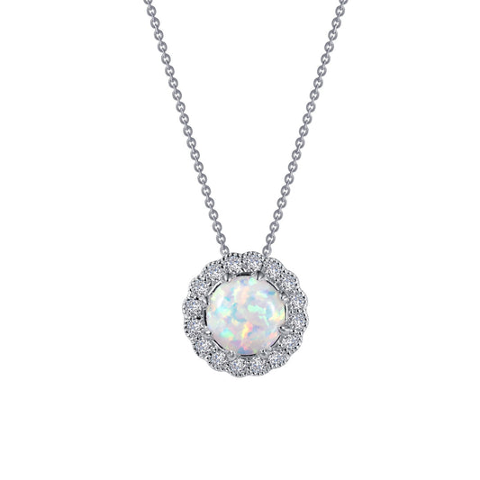 classic halo pendant necklace
